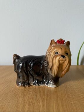 Vintage Yorkshire Terrier Bone China Dog Figurine